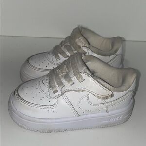 Nike Kids White Air Force 1’s Sneakers
